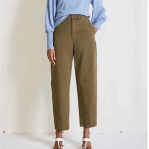 Apiece Apart‎ Mari Barrel Pants Olive Green Chino Trouser Ankle Sz 16